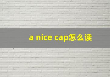 a nice cap怎么读